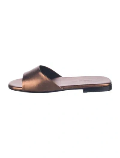 Pre-owned Rachel Comey Leather Slides In Brown/metallic