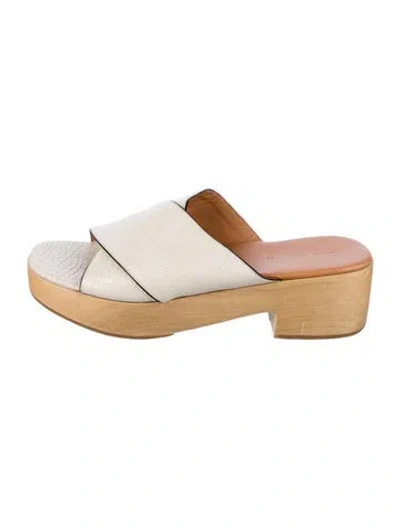 Pre-owned Rachel Comey Leather Slides In Neutral