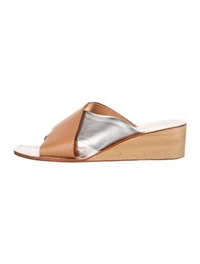 Pre-owned Rachel Comey Leather Slides In Neutral