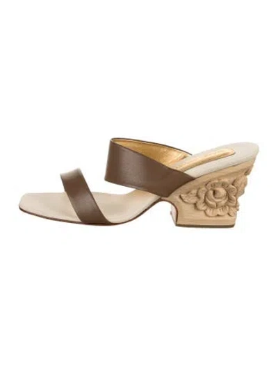 Pre-owned Rachel Comey Leather Slides In Neutrals