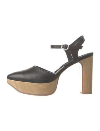 Pre-owned Rachel Comey Leather Slingback Pumps In Black