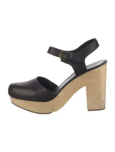Pre-owned Rachel Comey Leather Slingback Pumps In Black