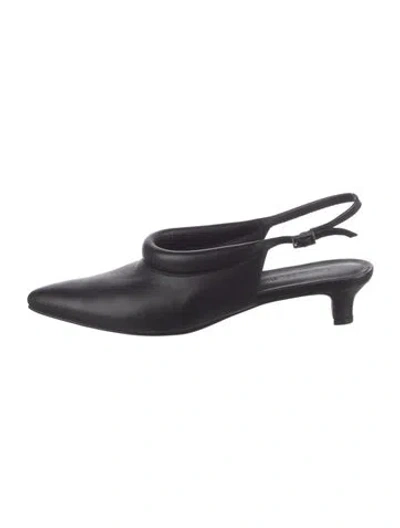 Pre-owned Rachel Comey Leather Slingback Pumps In Black