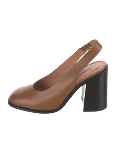 Pre-owned Rachel Comey Leather Slingback Pumps In Brown