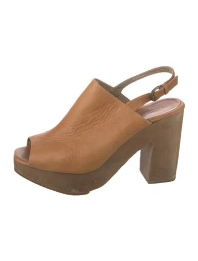 Pre-owned Rachel Comey Leather Slingback Pumps In Brown