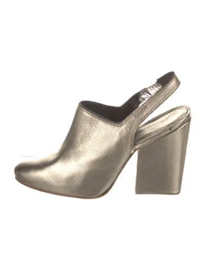 Pre-owned Rachel Comey Leather Slingback Pumps In Gold
