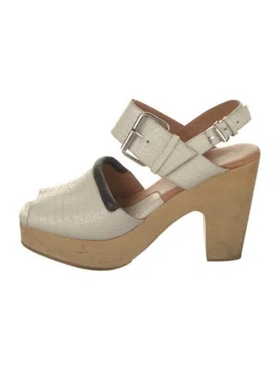 Pre-owned Rachel Comey Leather Slingback Pumps In Neutral