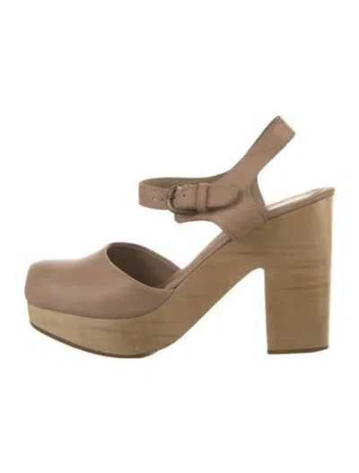 Pre-owned Rachel Comey Leather Slingback Pumps In Neutral