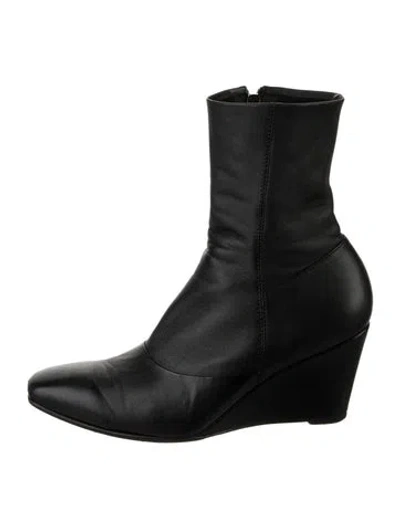 Pre-owned Rachel Comey Leather Sock Boots In Black