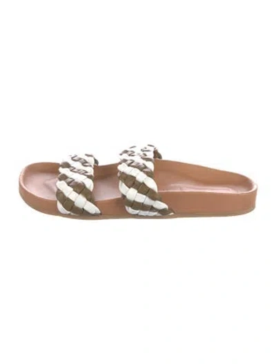 Pre-owned Rachel Comey Leather Striped Slides In Brown