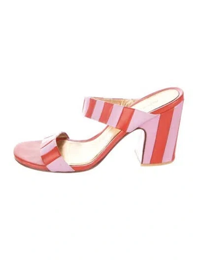 Pre-owned Rachel Comey Leather Striped Slides In Multi