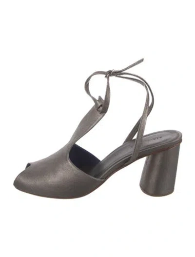 Pre-owned Rachel Comey Leather T-strap Pumps In Gray