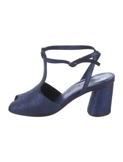 Pre-owned Rachel Comey Leather T-strap Pumps In Purple