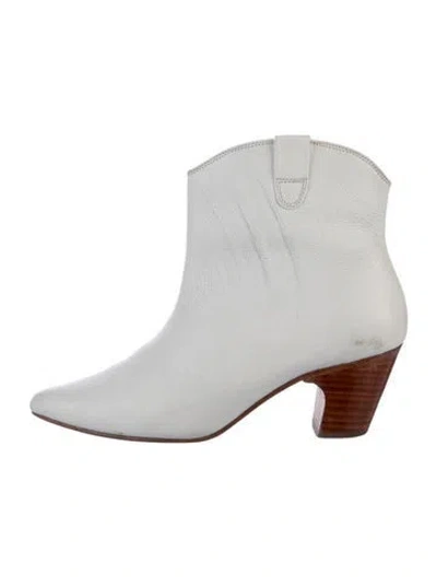 Pre-owned Rachel Comey Leather Western Boots In White