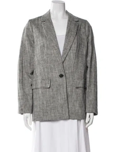 Pre-owned Rachel Comey Linen Blazer In Blue