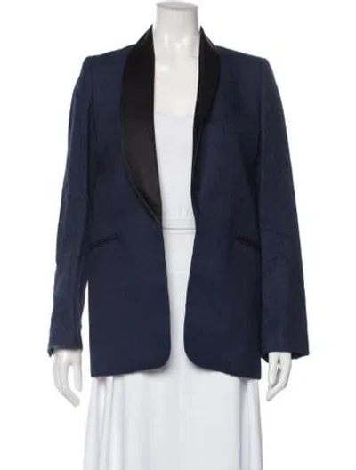 Pre-owned Rachel Comey Linen Blazer W/ Tags In Blue