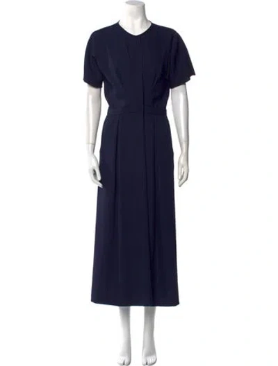 Pre-owned Rachel Comey Linen Crew Neck Jumpsuit In Blue