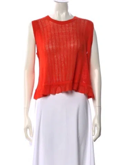 Pre-owned Rachel Comey Linen Crew Neck Sweater In Orange