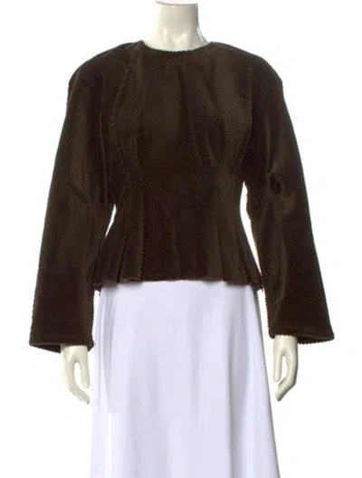 Pre-owned Rachel Comey Linen Crew Neck Sweatshirt W/ Tags In Brown