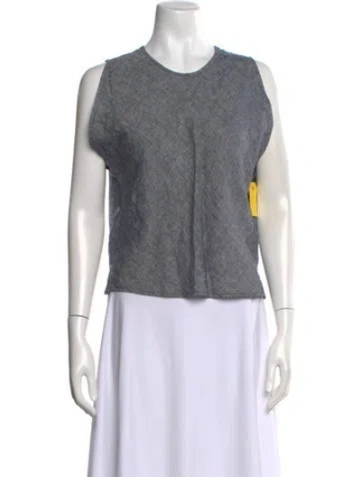 Pre-owned Rachel Comey Linen Crew Neck Top W/ Tags In Gray