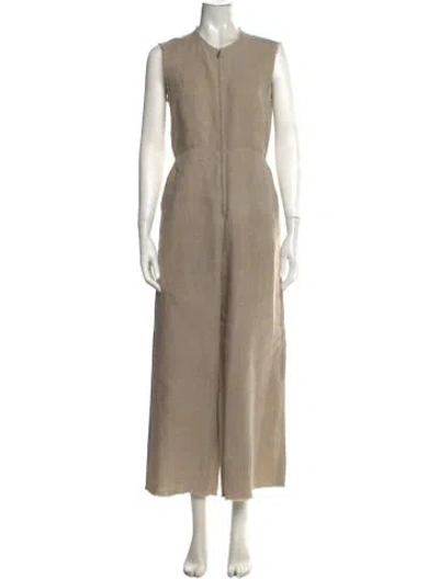 Pre-owned Rachel Comey Linen Jumpsuit In Neutrals