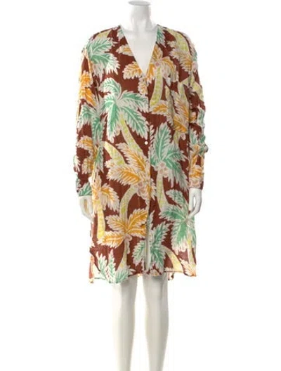 Pre-owned Rachel Comey Linen Knee-length Dress In Brown