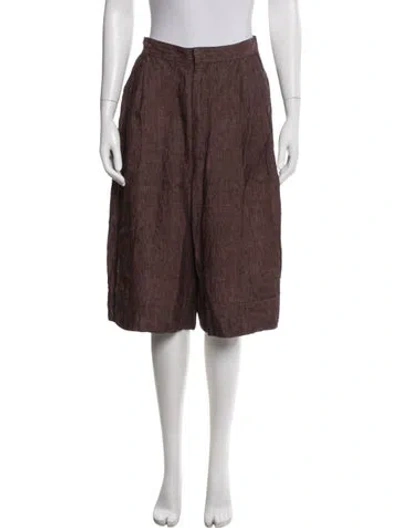 Pre-owned Rachel Comey Linen Knee-length Shorts In Brown