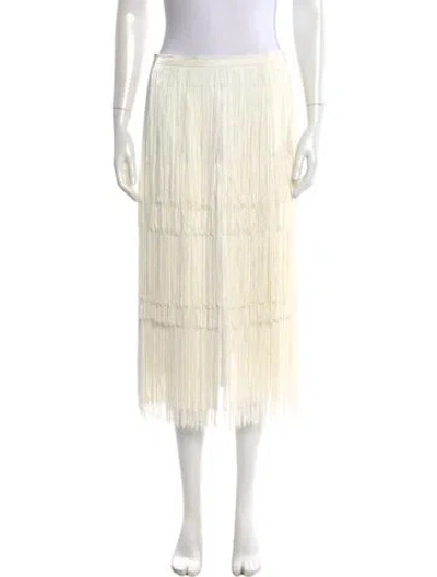 Pre-owned Rachel Comey Linen Knee-length Skirt In White