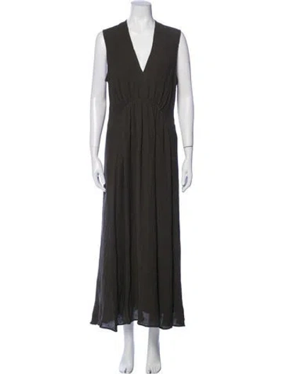 Pre-owned Rachel Comey Linen Long Dress In Green