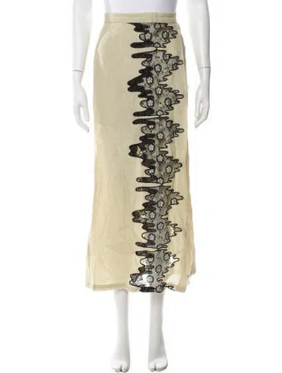 Pre-owned Rachel Comey Linen Long Skirt In Neutrals