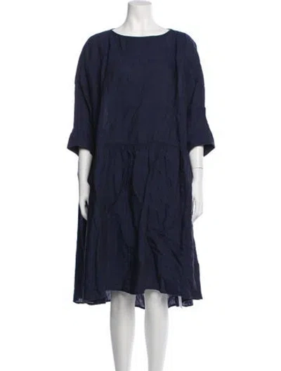 Pre-owned Rachel Comey Linen Midi Length Dress In Blue