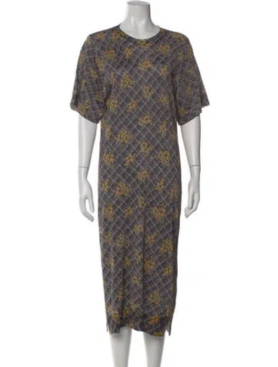 Pre-owned Rachel Comey Linen Midi Length Dress In Gray