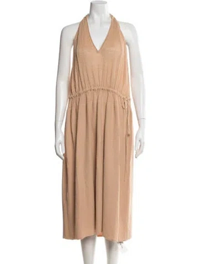 Pre-owned Rachel Comey Linen Midi Length Dress W/ Tags In Neutral