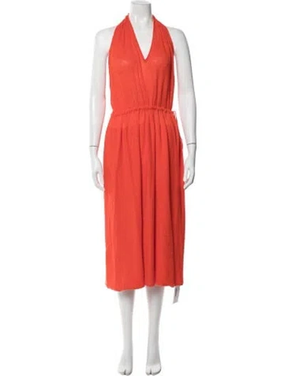 Pre-owned Rachel Comey Linen Midi Length Dress W/ Tags In Orange
