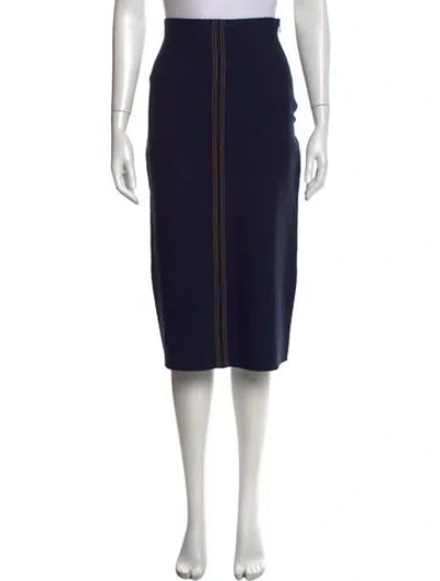 Pre-owned Rachel Comey Linen Midi Length Skirt In Black