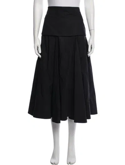 Pre-owned Rachel Comey Linen Midi Length Skirt In Black