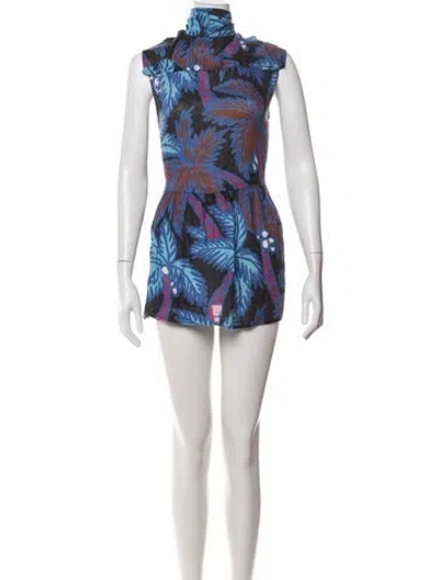Pre-owned Rachel Comey Linen Mini Dress In Blue