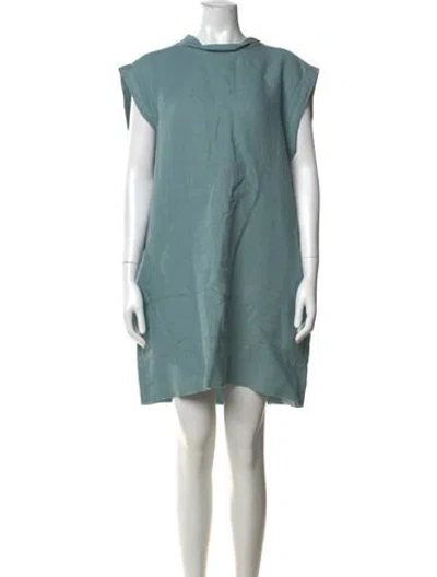 Pre-owned Rachel Comey Linen Mini Dress In Blue