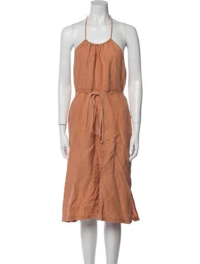 Pre-owned Rachel Comey Linen Mini Dress In Orange
