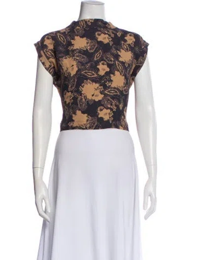 Pre-owned Rachel Comey Linen Paisley Print Top In Multi