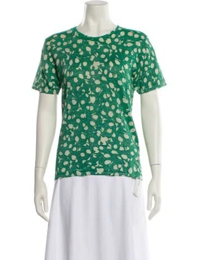 Pre-owned Rachel Comey Linen Printed T-shirt In Green