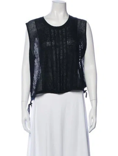 Pre-owned Rachel Comey Linen Scoop Neck Sweater In Multi