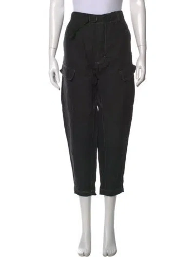 Pre-owned Rachel Comey Linen Straight Leg Pants In Black