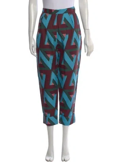 Pre-owned Rachel Comey Linen Straight Leg Pants In Blue
