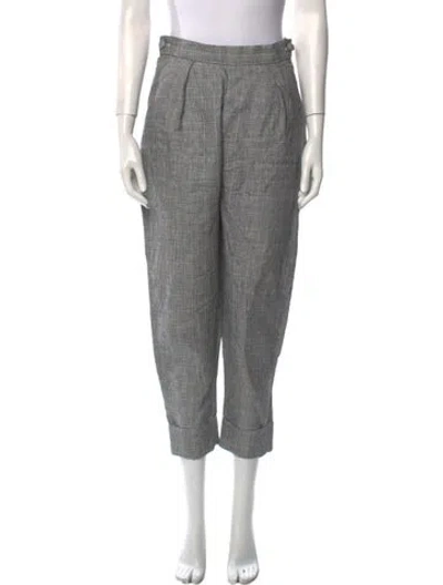 Pre-owned Rachel Comey Linen Straight Leg Pants In Gray