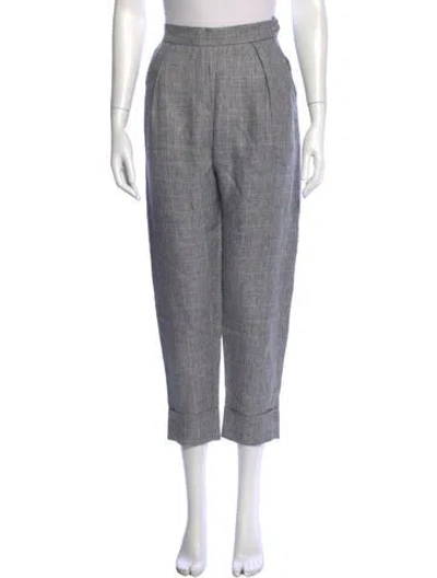 Pre-owned Rachel Comey Linen Straight Leg Pants In Gray