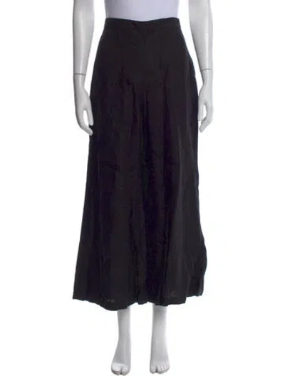 Pre-owned Rachel Comey Linen Wide Leg Pants In Black