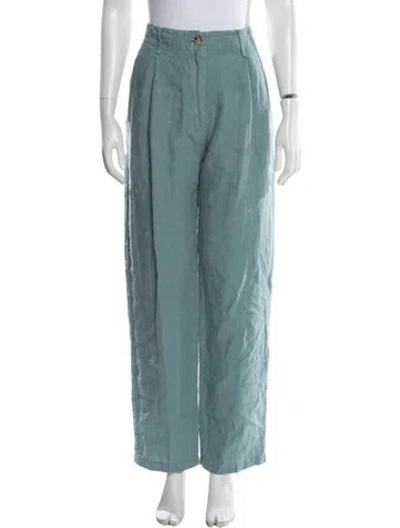 Pre-owned Rachel Comey Linen Wide Leg Pants In Blue