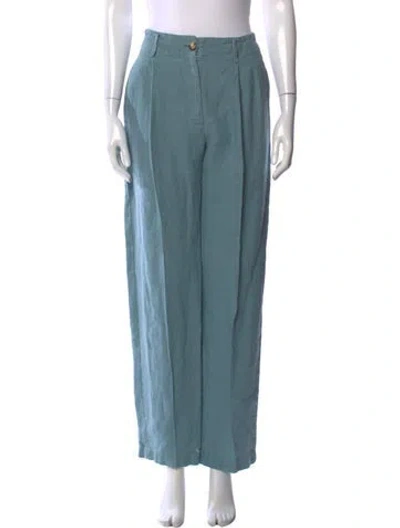 Pre-owned Rachel Comey Linen Wide Leg Pants In Blue