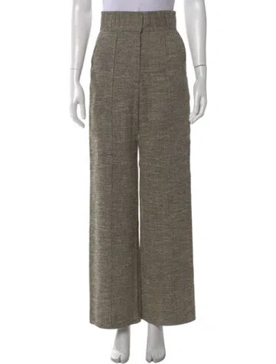 Pre-owned Rachel Comey Linen Wide Leg Pants In Brown